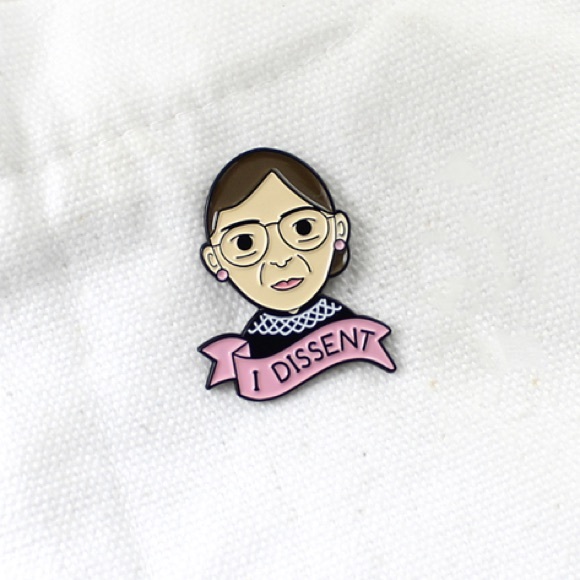 4/$20 I Dissent RBG Ruth Bader Ginsburg Enamel Pin - Picture 2 of 4